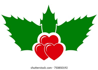 Hollyberry and heart wings