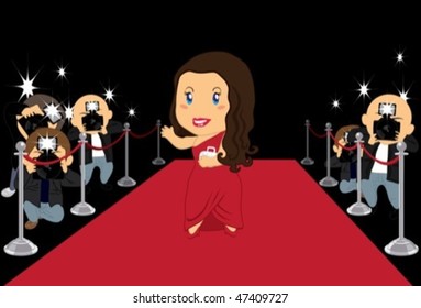 hollywood actress on red carpet