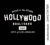 Hollywood Boulevard Varsity Vector Graphic