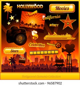 Hollywood cinema movie elements collection