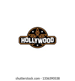 Hollywood creative logo design, vector