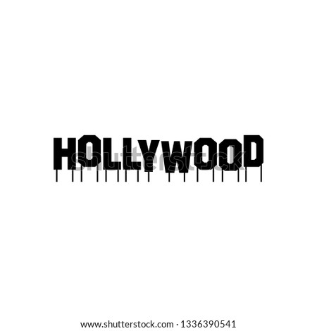 Hollywood creative logo design, vector
