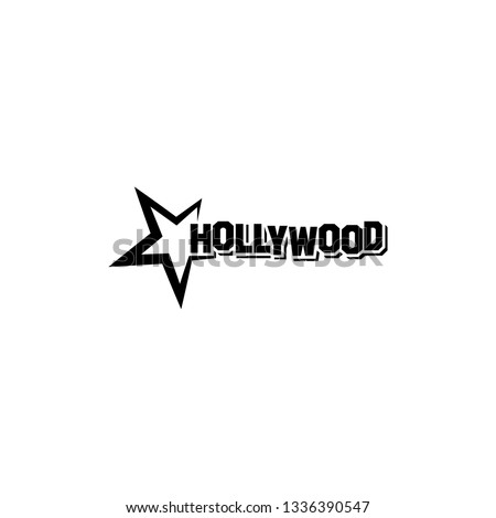 Hollywood creative logo design, vector