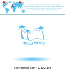 Hollywood  icon. Vector design.