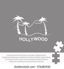 Hollywood  icon Vector design.