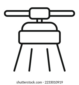 Hollywood light icon outline vector. Cinema film. Movie camera