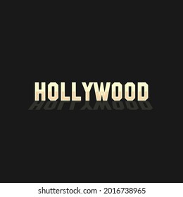 Hollywood Logotype. Wordmark Design. Vector Logo And Illustration.