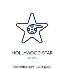 Hollywood Star Icon Hollywood Star Linear Stock Vector (Royalty Free ...