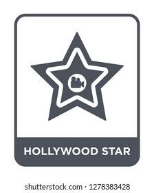 hollywood star icon vector on white background, hollywood star trendy filled icons from Cinema collection, hollywood star vector illustration