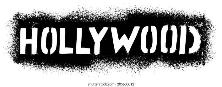 Hollywood stencil lettering