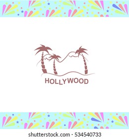 Hollywood vector icon on white background. Isolated illustration. Business picture.