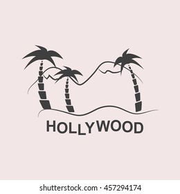 Hollywood web icon. Isolated illustration