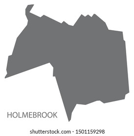 Holmebrook grey ward map of Chesterfield district in East Midlands England UK