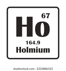 Plantilla de símbolo de ilustración del vector del icono de holmio