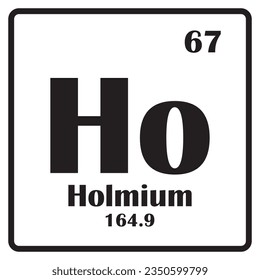Holmium element icon vector illustration symbol template