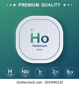 Holmiumelement aus dem Periodensystem - Modernes Design