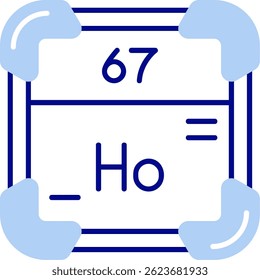 Diseño de icono de Vector de línea de holmio