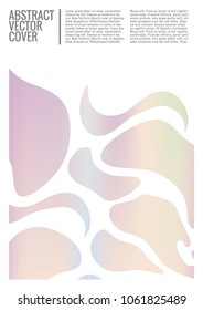 Holo cover. Flat eco placard. Vector abstract holographic pattern for poster design. Natural summer flyer. 2d prints for headpage.  Exotic graphic pattern for backdrop. Banner template.