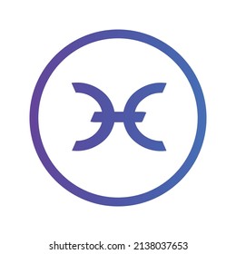 Holo Cryptocurrency token icon. HOT token symbol. Cryptocurrency vector icon. Flat Vector illustration - Vector