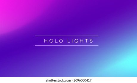 Luces Holo. Fondo de ensueño del holograma azul púrpura vectorial. Gradiente iridiscente arcoiris. Papel de fondo holográfico minimalista. Banner Neon Opalescent. Diseño Moderno De Música Tecnológica.