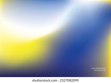 Luces Holo. Fondo de ensueño del holograma verde verde azul vectorial morado amarillo. Gradiente iridiscente arcoiris. Papel de fondo holográfico minimalista. Banner Neon Opalescent. Diseño Moderno De Música Tecnológica.