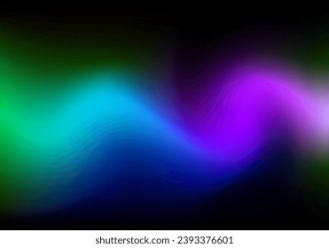 Luces Holo. Holograma colorido vectorial fondo de sueño. Gradiente iridiscente arcoiris. Papel de fondo holográfico minimalista. Banner Neon Opalescent. Diseño Moderno De Música Tecnológica.