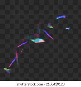 Holo Prism Vector Transparent Background. Bright Kaleidoscope Digital Texture. Shine Lens Overlay Poster. Glow Cool Flare Wallpaper.