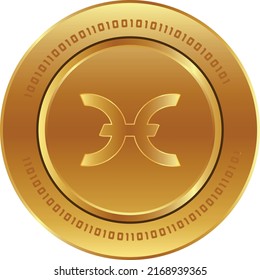 holo virtual currency logo illustration. vector illustrations.