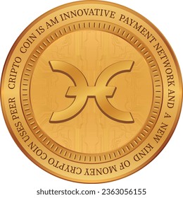 ilustración del logotipo de la moneda virtual holo. ilustraciones vectoriales.