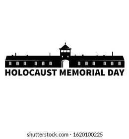 Holocaust Memorial Day. January 27. Auschwitz. Vector Illustration