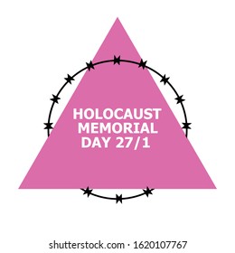 Holocaust Memorial Day. Pink triangle. Vector illustration