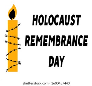 Holocaust Remembrance Day. Concentration Camps. January 27. EPS 10.  
Flat vector illustration