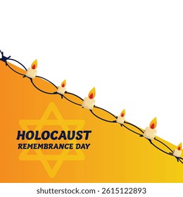 Holocaust Remembrance Day Memorial Vector Illustration