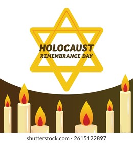 Holocaust Remembrance Day Memorial Vector Illustration