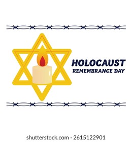 Holocaust Remembrance Day Memorial Vector Illustration