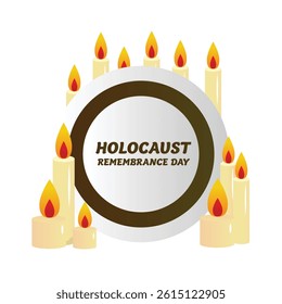 Holocaust Remembrance Day Memorial Vector Illustration