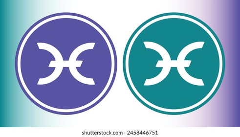 Kryptowährungs-Logos in bunten Kreisen. Vektorgrafik-Logo-Bilds. 3D-Abbildungen.
