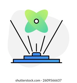 Hologram – 3D Projection Representing Virtual Reality, Augmented Reality, and Advanced Visual Technologies in Digital Innovation