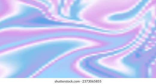 Hologram abstract backdrop. Rainbow gradient. Pearlescent metal surface for designs prints. Vector illustration