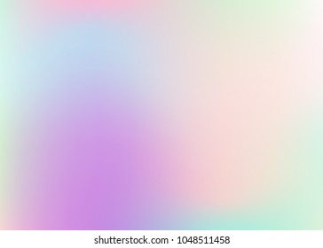 Hologram abstract background. Bright gradient mesh backdrop with hologram. 90s, 80s retro style. Pearlescent graphic template for book, annual, mobile interface, web app.