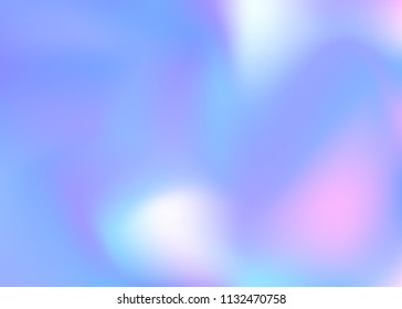 Hologram abstract background. Bright gradient mesh backdrop with hologram. 90s, 80s retro style. Pearlescent graphic template for brochure, flyer, poster design, wallpaper, mobile screen.