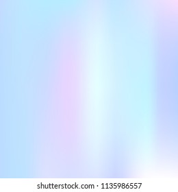 Hologram abstract background. Bright gradient mesh backdrop with hologram. 90s, 80s retro style. Iridescent graphic template for banner, flyer, cover design, mobile interface, web app.