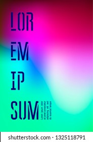 Hologram abstract background. Bright gradient mesh backdrop with hologram. 90s, 80s retro style. Pearlescent graphic template for banner, flyer, cover design, mobile interface, web app. 