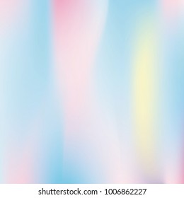 Hologram abstract background. Colorful Gradient backdrop with hologram. 90s, 80s retro style. Iridescent graphic template for brochure, flyer, poster design, wallpaper, mobile screen.