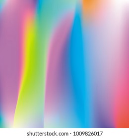 Hologram abstract background. Colorful Gradient backdrop with hologram. 90s, 80s retro style. Pearlescent graphic template for brochure, flyer, poster design, wallpaper, mobile screen.