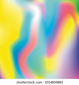 Hologram abstract background. Colorful Gradient backdrop with hologram. 90s, 80s retro style. Pearlescent graphic template for brochure, flyer, poster design, wallpaper, mobile screen.