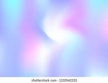 Hologram abstract background. Colorful gradient mesh backdrop with hologram. 90s, 80s retro style. Iridescent graphic template for book, annual, mobile interface, web app.