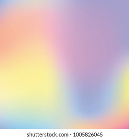 Hologram abstract background. Futuristic Gradient backdrop with hologram. 90s, 80s retro style. Pearlescent graphic template for brochure, flyer, poster design, wallpaper, mobile screen.