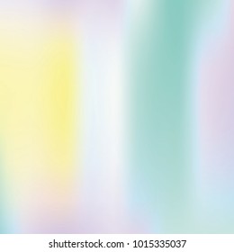 Hologram abstract background. Futuristic Gradient backdrop with hologram. 90s, 80s retro style. Iridescent graphic template for banner, flyer, cover design, mobile interface, web app.
