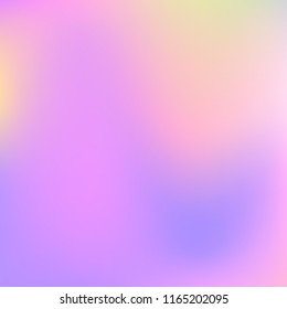 Hologram abstract background. Futuristic gradient mesh backdrop with hologram. 90s, 80s retro style. Pearlescent graphic template for banner, flyer, cover design, mobile interface, web app.